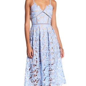 love...ady Lace Dress Blue/Tan
